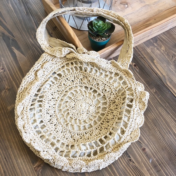 Anthropologie Handbags - Anthro | Remi & Reid Babette Crochet Bag Natural